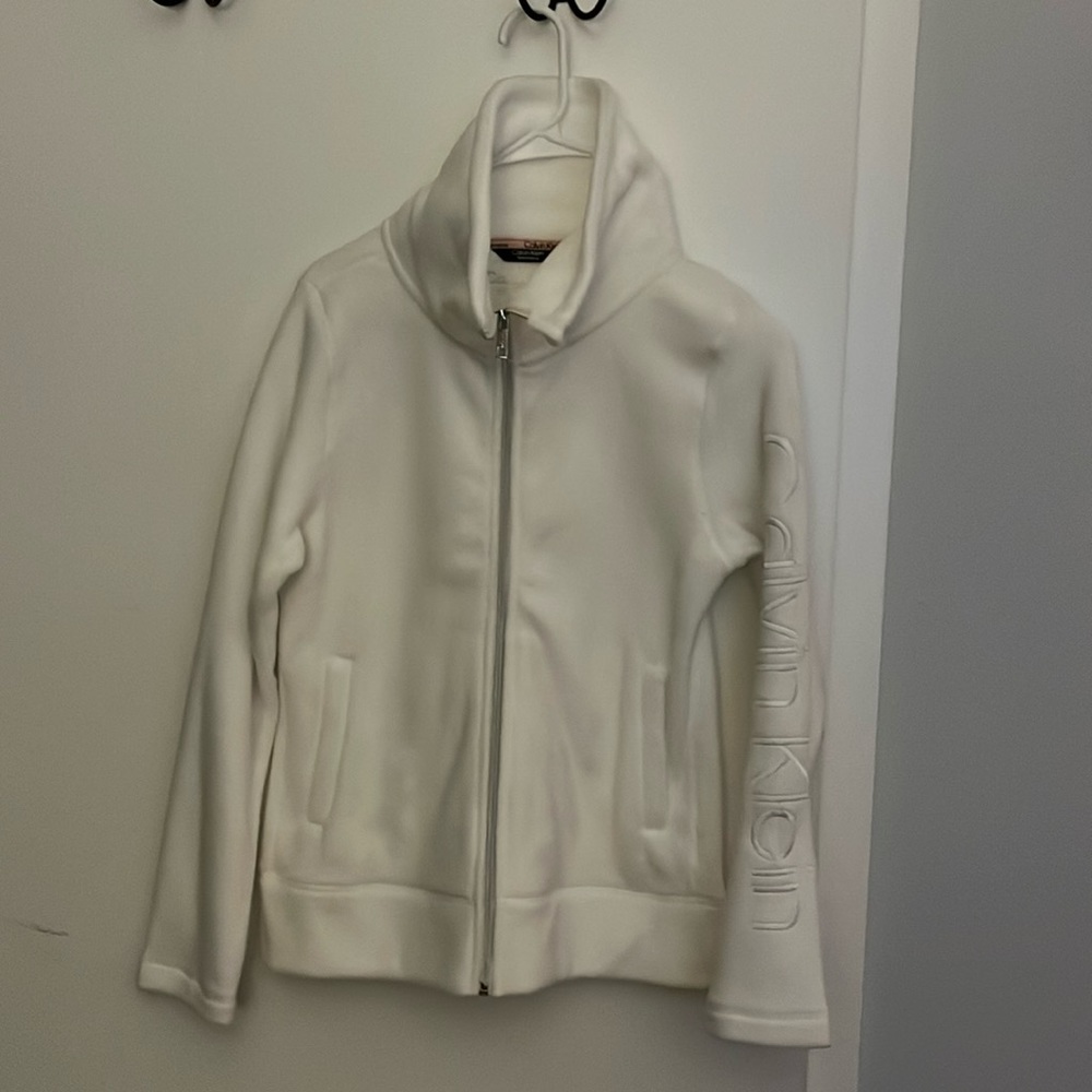 Women’s Calvin Klein XS performance fleece- white